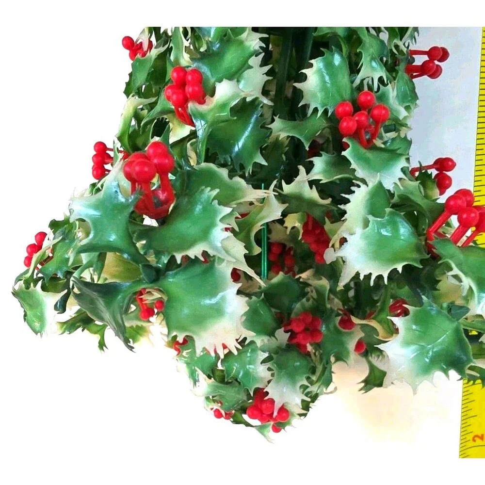Vintage Napco Christmas Holly Berry Bell Hanging Decoration